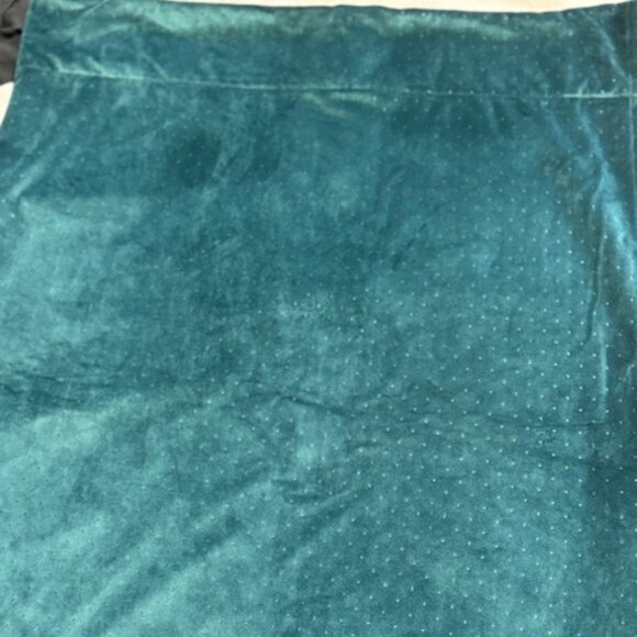 Anthropologie Teal Velvet Curtains - Picture 3 of 7